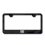 FIAT 500 License Plate Frame (Standard) - Black w/ FIAT Logo
